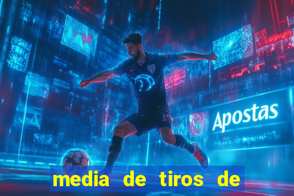 media de tiros de meta por jogo